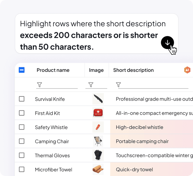AI Validation highlighting data errors and inconsistencies