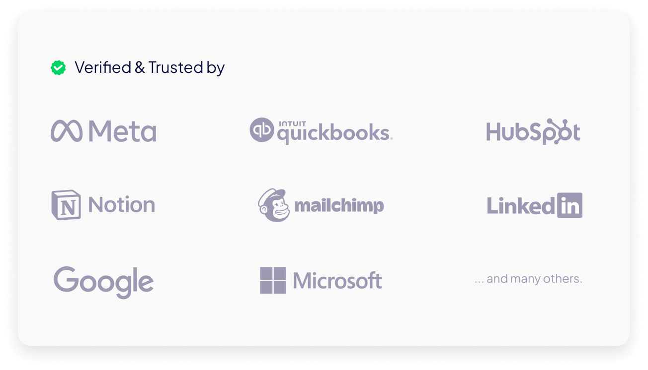 Verified & Trusted by these companies