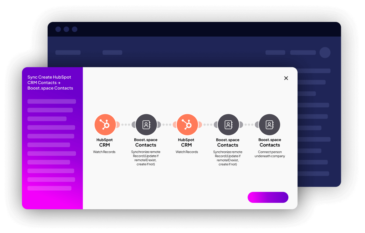 Powerful no-code automation engine inside your system