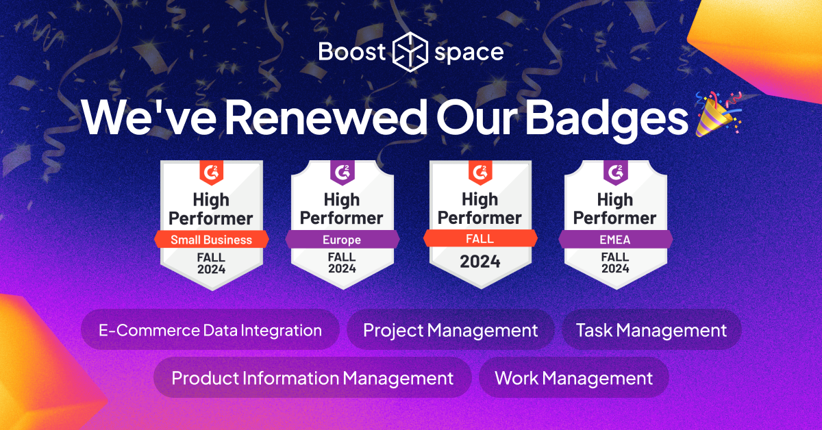 Boost.space Celebrates New G2 High Performer Fall Badges